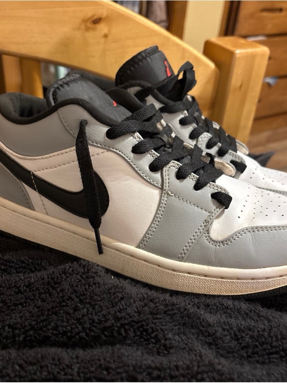 Men's Low-Top Athletic Sneakers in White, Gray & Black